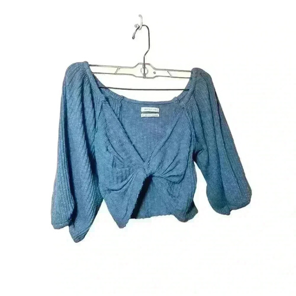 Urban outfitters size S cropped top with balloon sleeves - Picture 9 of 12